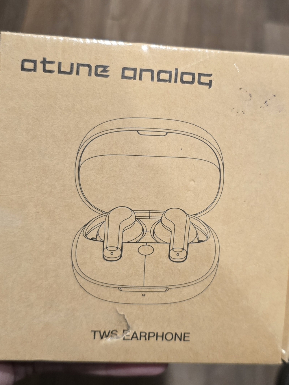 Atune Analog Black True Wireless Earbuds with Charging Case